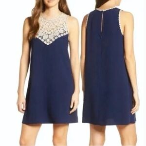 Lilly Pulitzer SiZe 4  Elegant Navy Blue Lace Dress